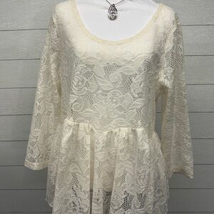 Elegant Cream Lace Blouse
